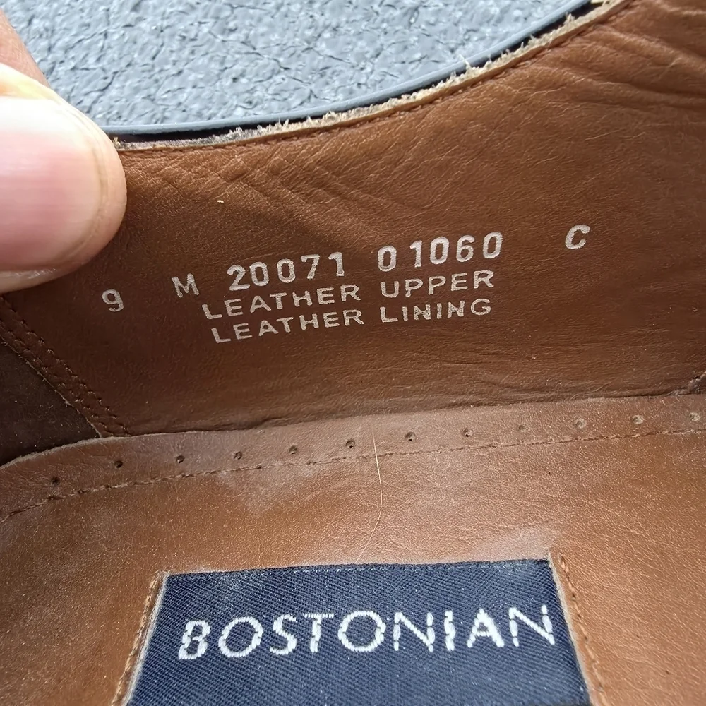 Bostonian Classics First Flex Black Leather Cap Toe Oxford Dress Shoes Men's 9 M